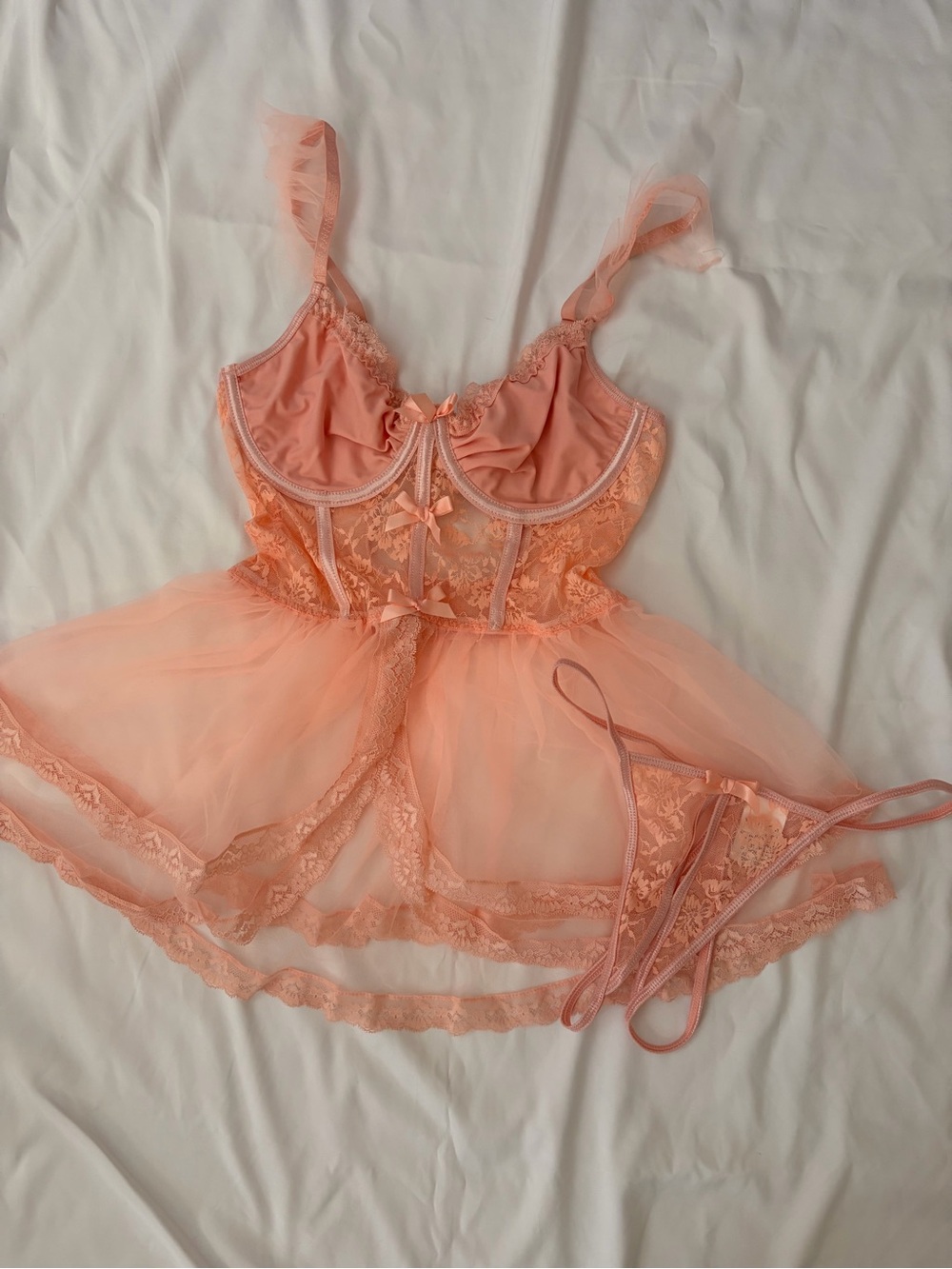 Lace Lingerie Dress and Panty Set